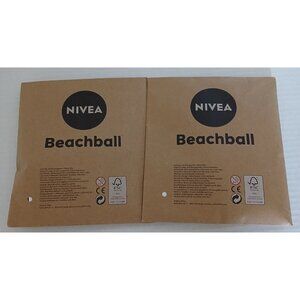 NIVEA Promotional Promo Beach Ball NEW Lot of 2 Germany Sealed Paper Package Ad